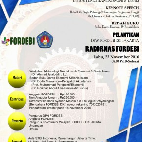 Workshop Metodologi Tauhid dan Pelantikan DPW FORDEBI DKI Jakarta