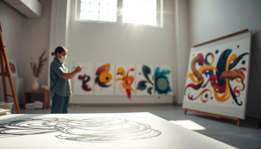seni huruf modern