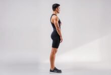 Ilustrasi postur tubuh seimbang dengan penekanan pada core stability dan postural awareness